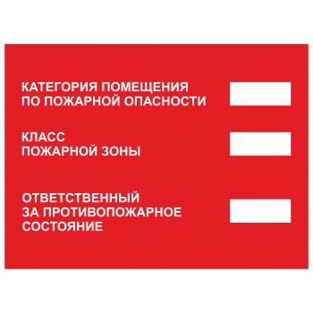 ТКП-06 Табличка "Категория помещения"