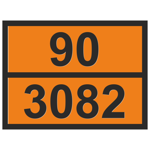 Табличка опасный груз 90-3082 Вещество опасное для окружающей среды